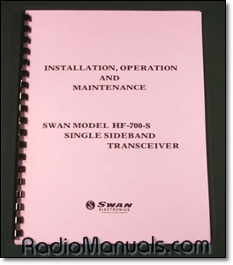 Swan HF-700S Instruction Manual - Click Image to Close